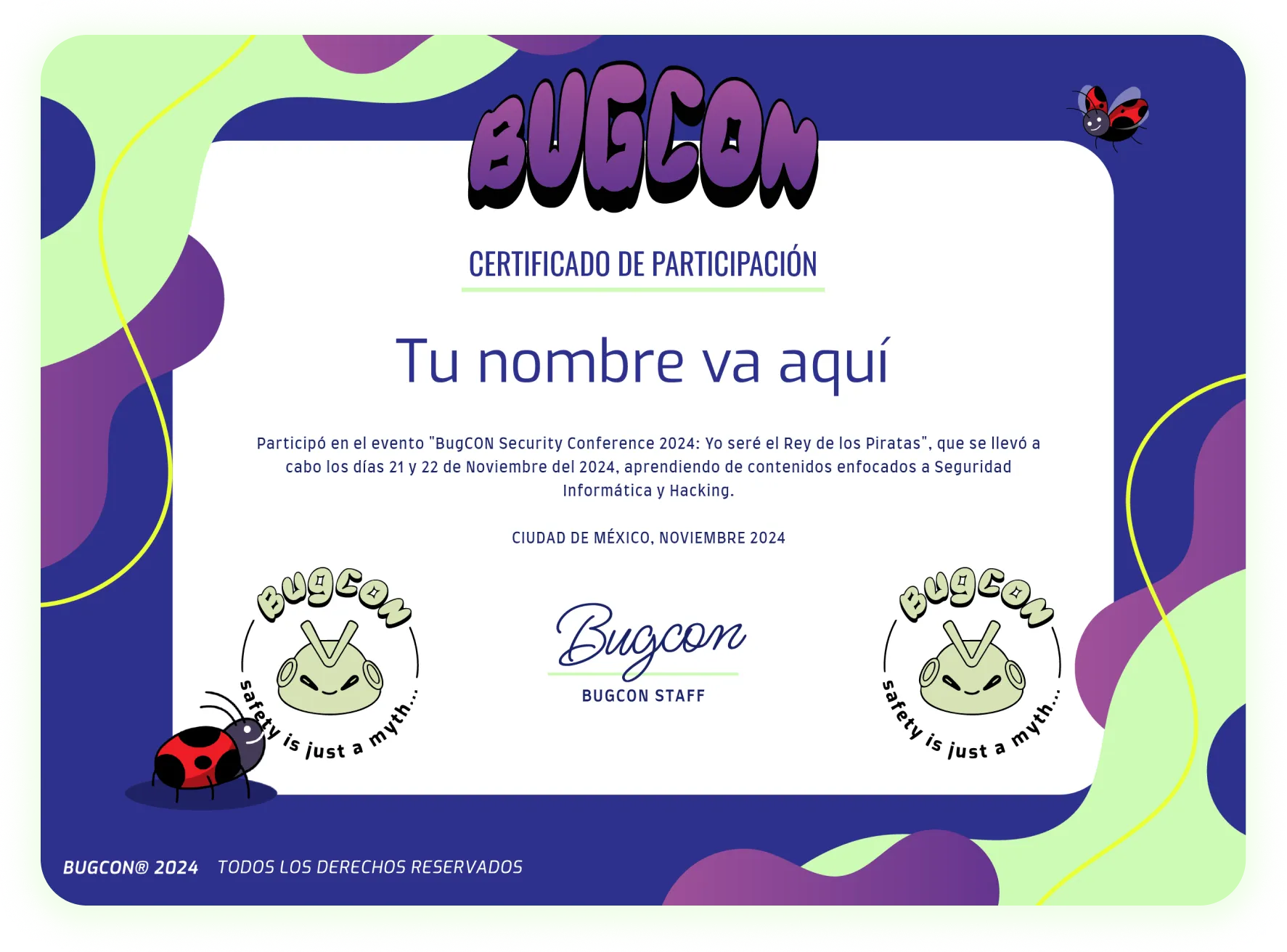Certificado BugCON
